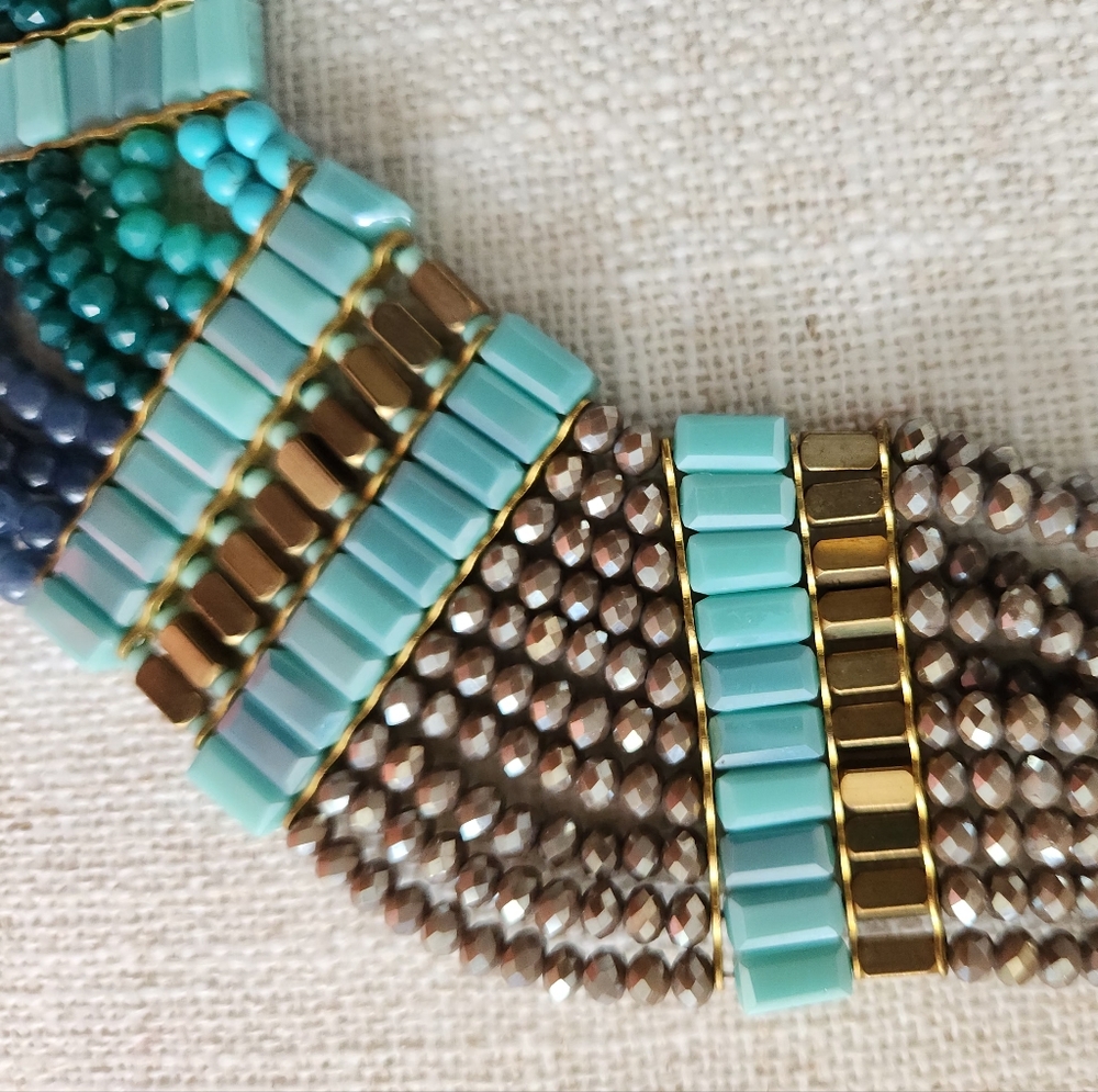 Beaded Statement Necklace - image 4